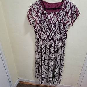 Vintage Dress Full Dress With Lace